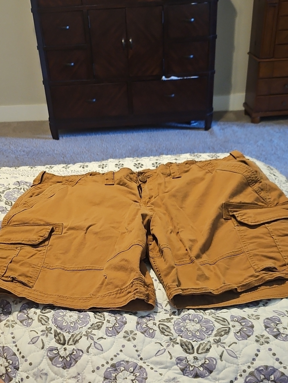 George Men's Cargo Shorts in Tan/Brown